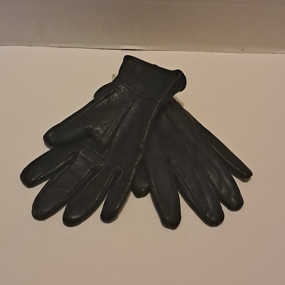 Women Black Leather Gloves with Double Snap Driving Outerwear Soft Comfy - Picture 2 of 7